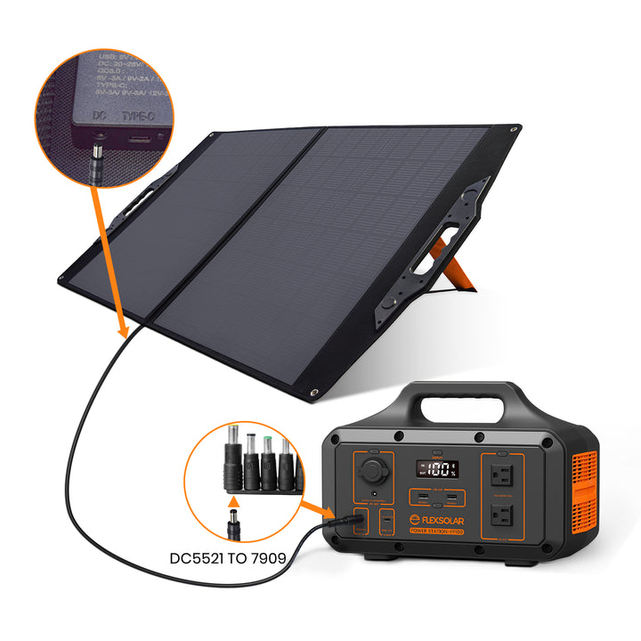 FlexSolar® C100PRO Foldable Solar Panels Charger | 100W