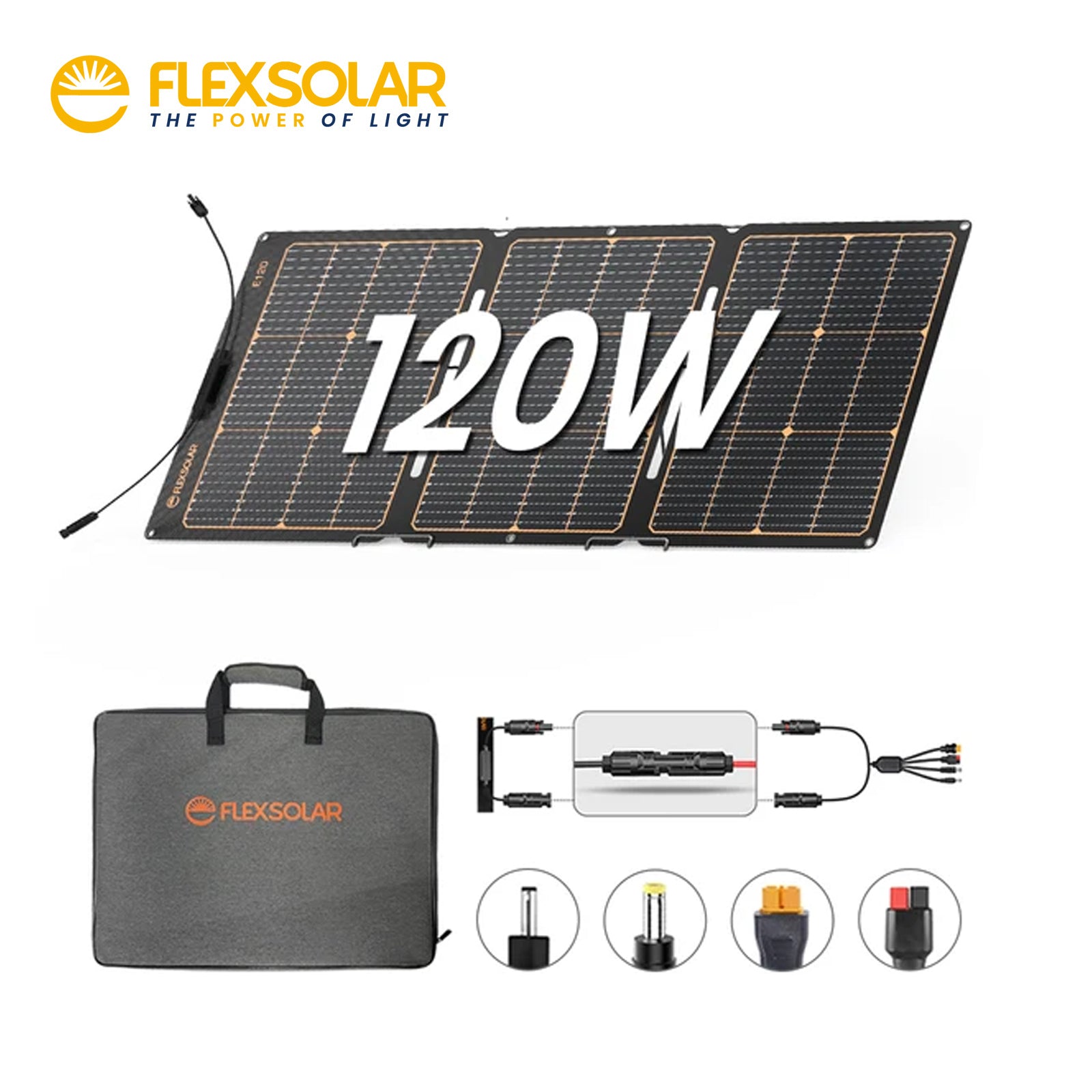 【未開封】PowerArQ Solar Foldable 120W F2120W FlexSolar F120 Foldable Solar Panel for Power Station |