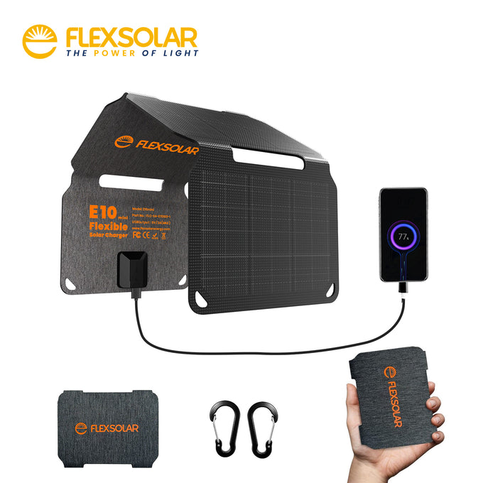 FlexSolar E10MINI Foldable Solar Charger | 10 W
