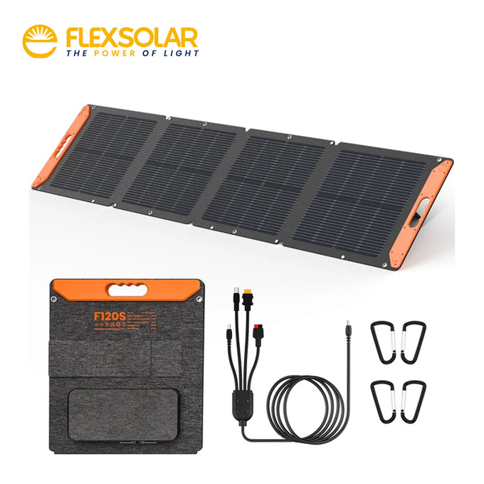 FlexSolar F120S Portable Solar Panel for 500/1000/1500W Power Station | 120W