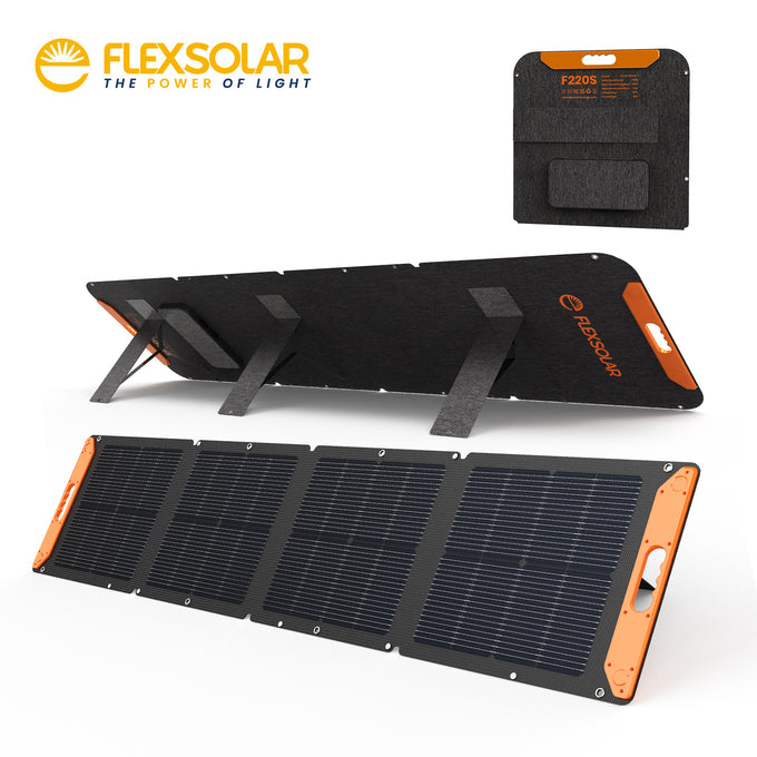 FlexSolar F220S Foldable Portable Solar Panel for Power Stations, Home Backup  | 220W
