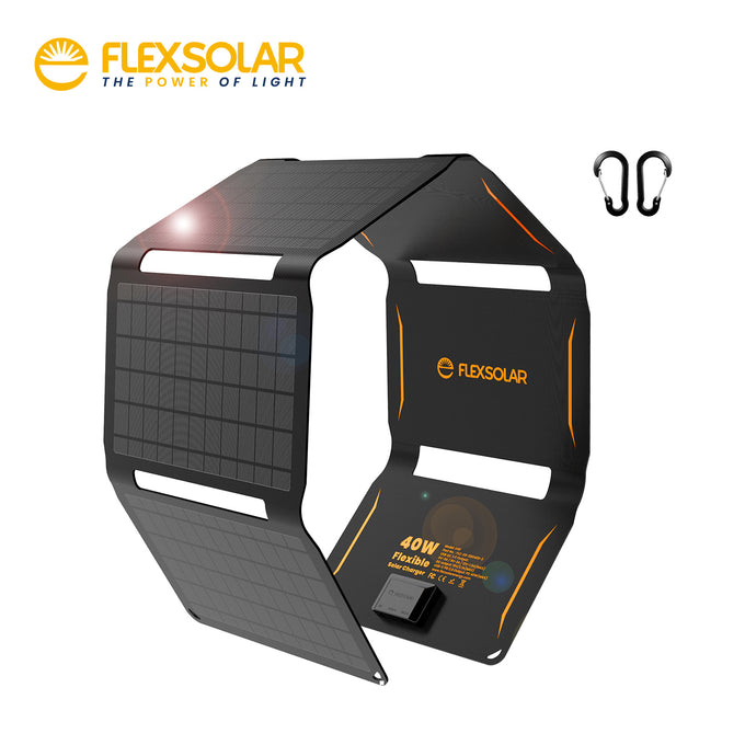 FlexSolar® E40 Portable Solar Charger Type-C & DC| 40W