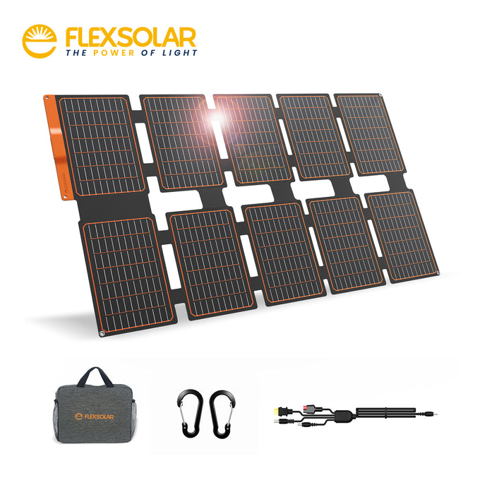 FlexSolar S100 Foldable Portable Solar Panel Charger | 100W